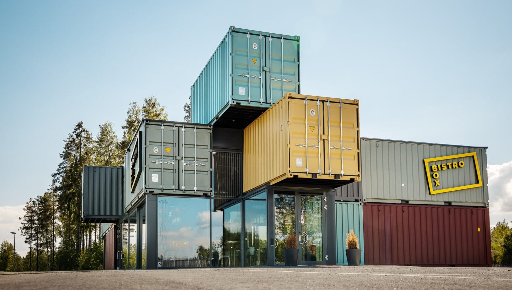 Archus container resturang Bistrobox inredning och koncept